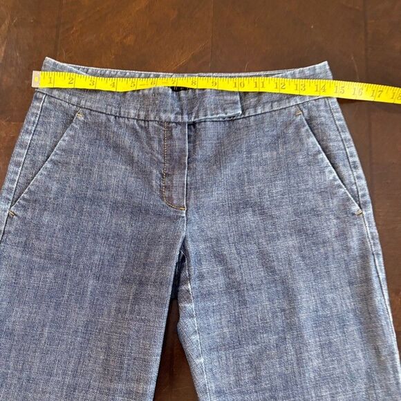 Theory Vintage Y2K Flare Low Rise Jeans Medium Wash Sz 4 Zip Stretch Made In USA - Picture 6 of 9